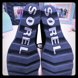 Black Joan of Arctic II Leather Wedge Boots 7 1/2